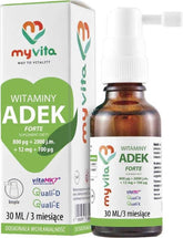 Vitamíny ADEK FORTE 800 µg + 2000 IE + 12 MG + 100 µg kapky 30 ml MYVITA